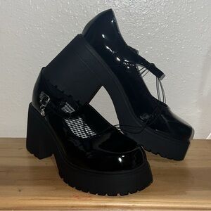 Black Platform Mary Jane Shoes